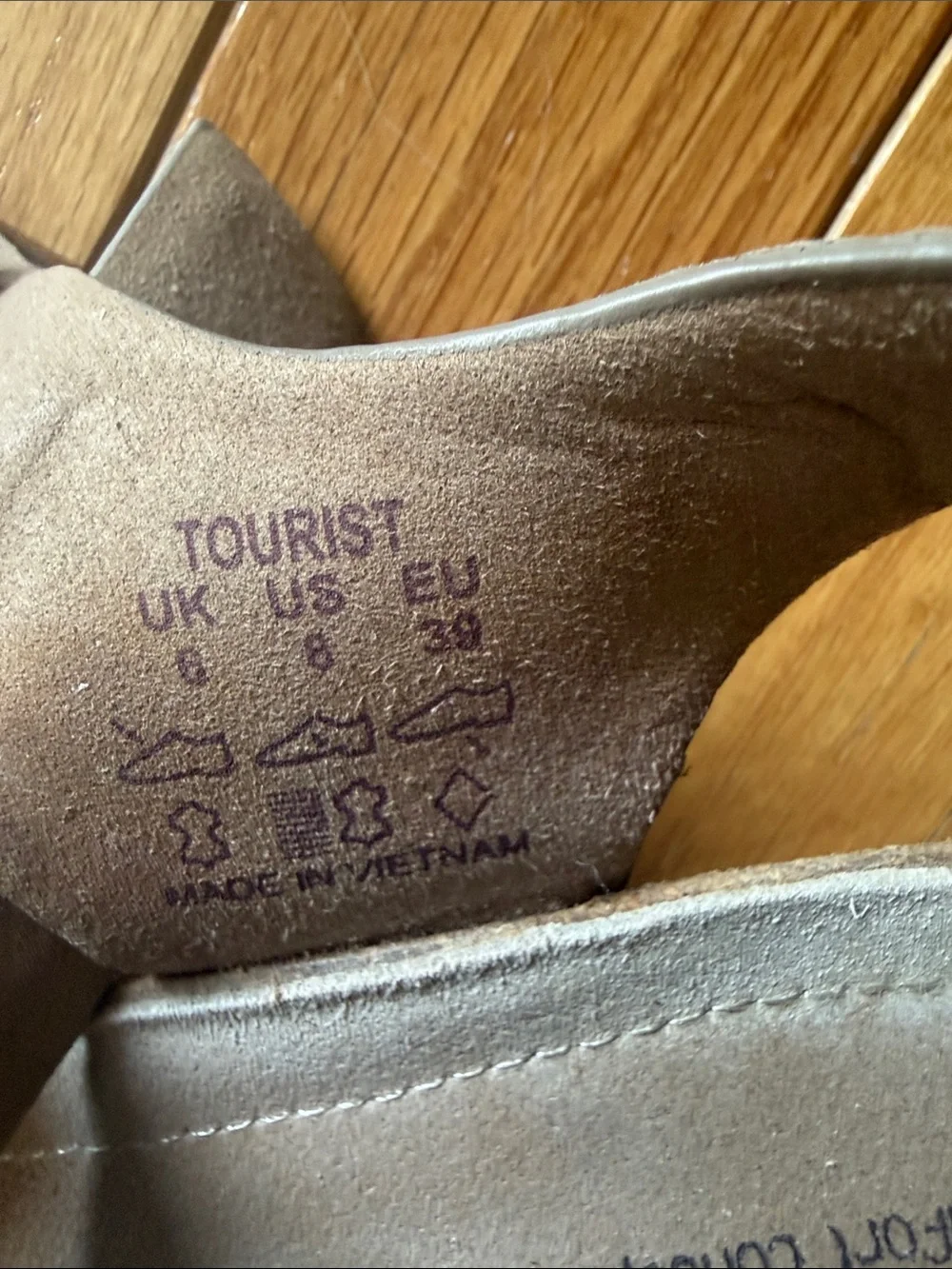 hotter Taupe Suede Double-Buckle Sandals